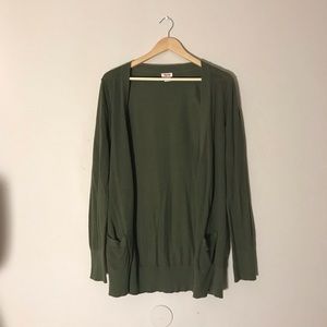 olive green mossimo cardigan sweater